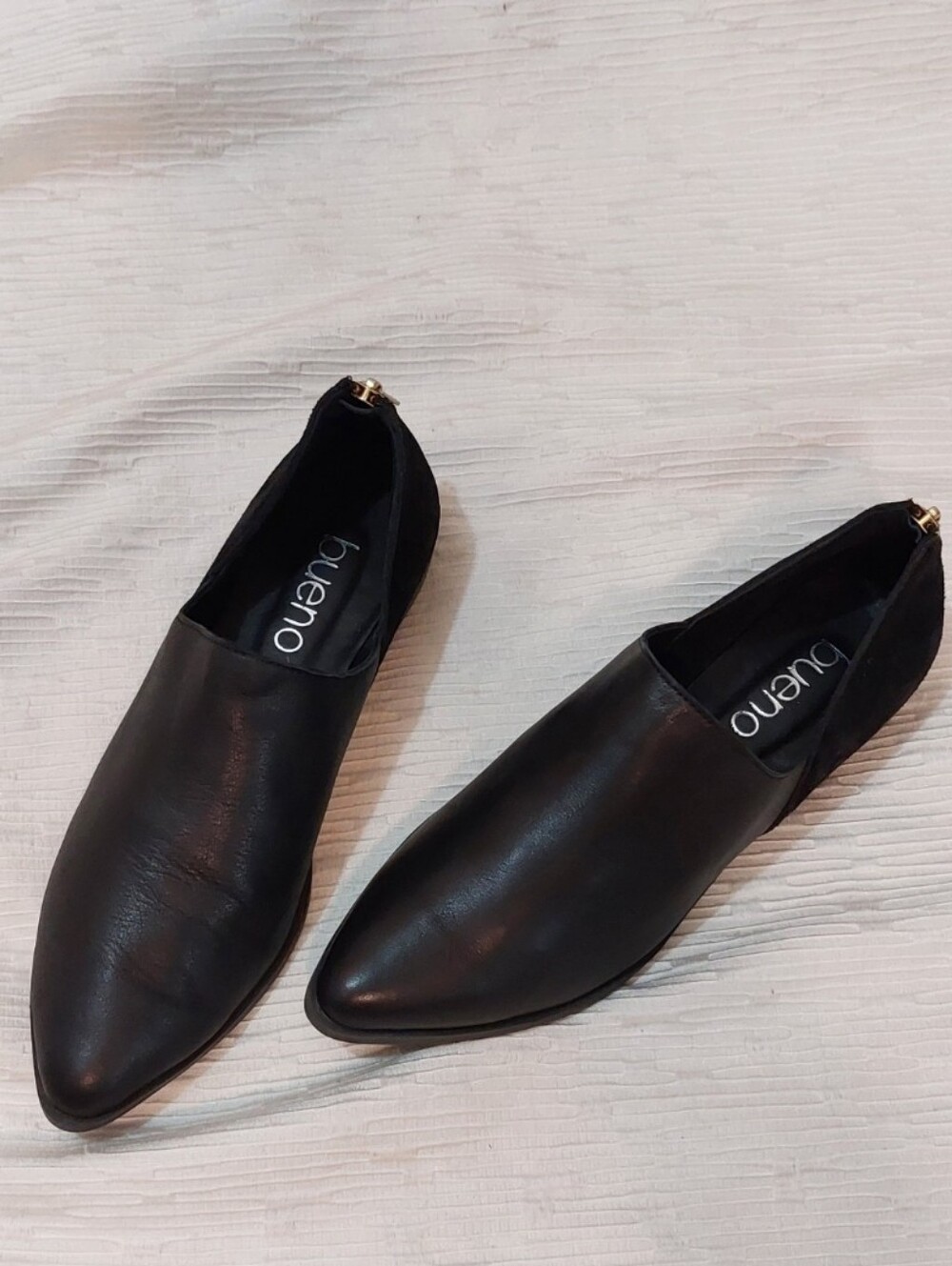 Bueno Black Pointed Slip-On Women’s Dress Shoes Size 40